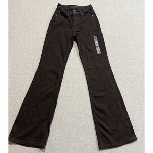 Aeropostale Aero High Rise Flare Black Women's Jean Pants Sz 00 Grunge, New!